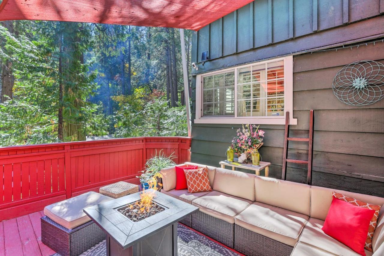 Boho Crestline Cabin, 1 Mile To Lake Gregory! Luaran gambar
