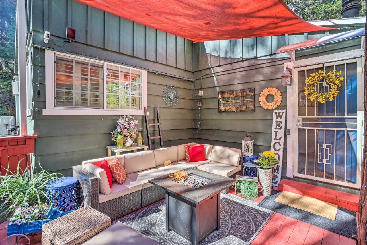 Boho Crestline Cabin, 1 Mile To Lake Gregory! Luaran gambar