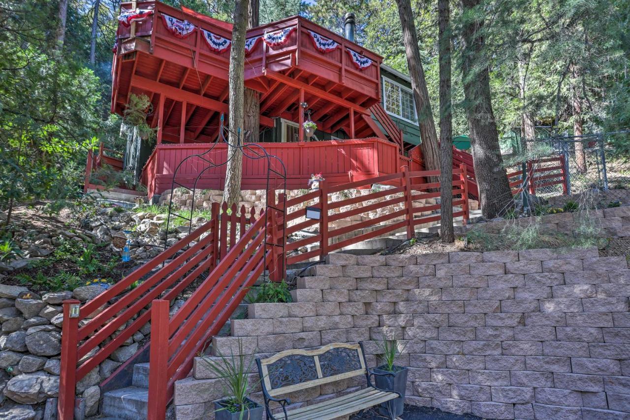 Boho Crestline Cabin, 1 Mile To Lake Gregory! Luaran gambar