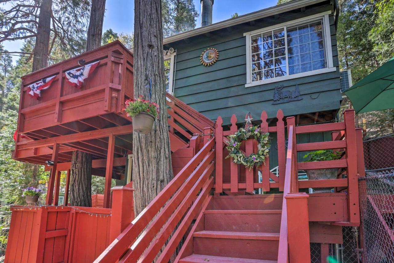 Boho Crestline Cabin, 1 Mile To Lake Gregory! Luaran gambar